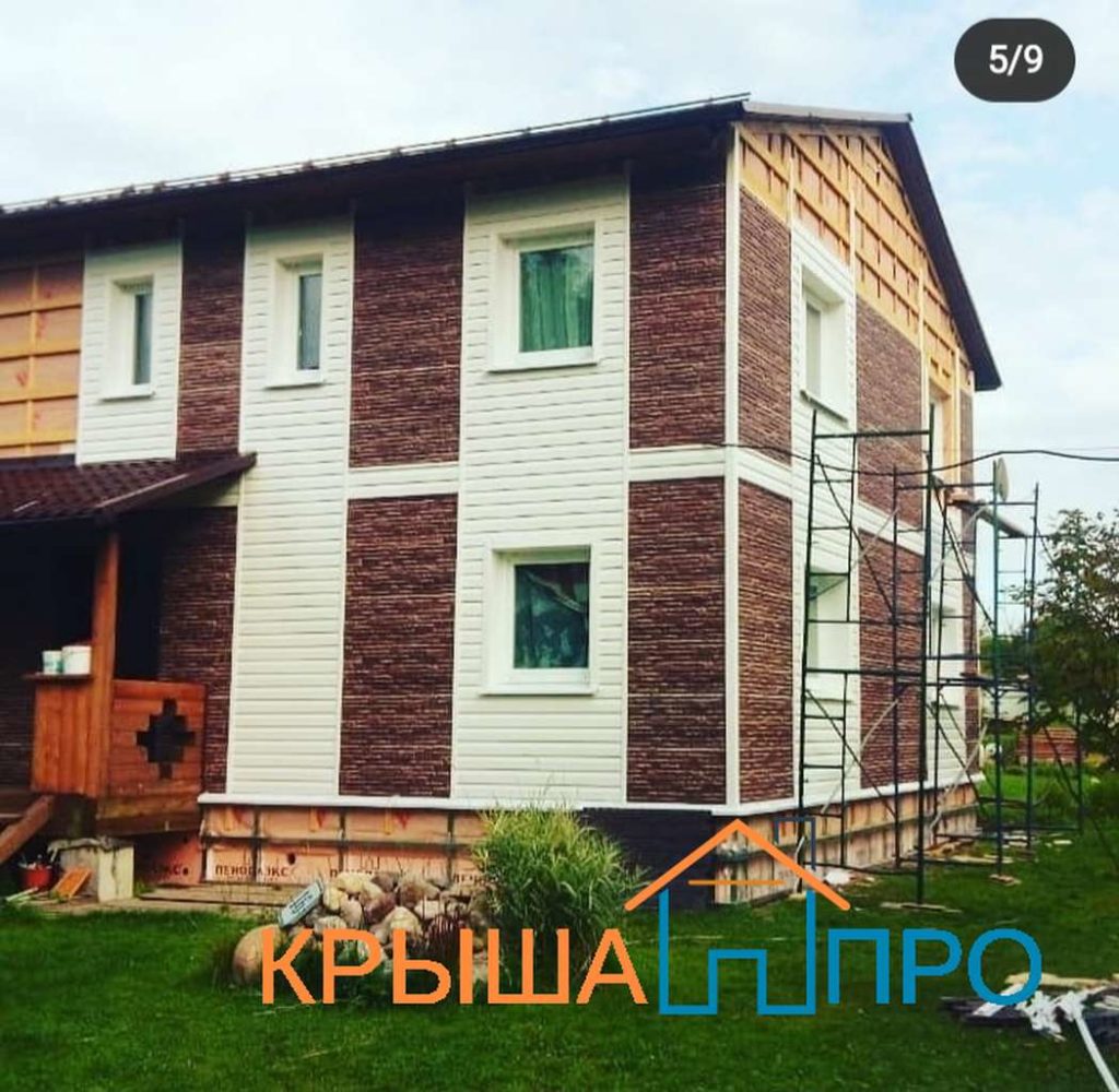 Монтаж фасадных панелей в Шестаково