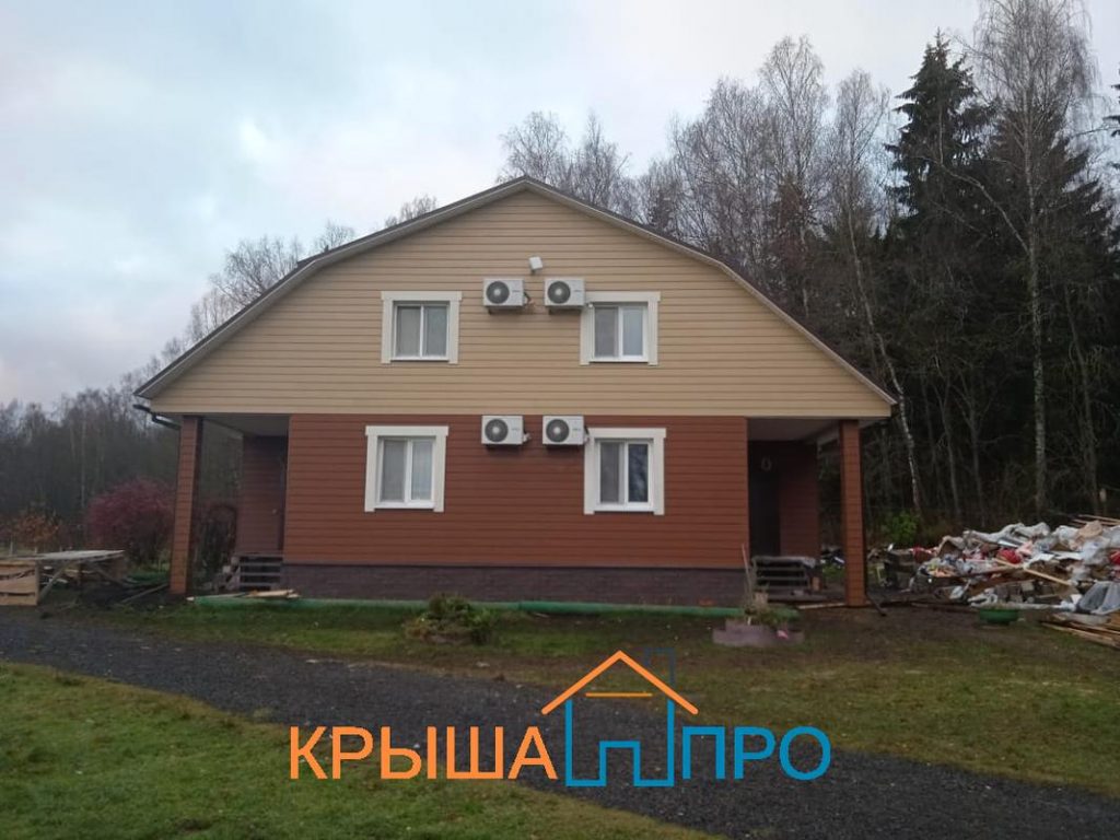 Монтаж фиброцементного сайдинга Cedral - Фото 10 Монтаж фиброцементного сайдинга с утеплением, софита, цоколя и водосточной системы в Курьяново, фотография
