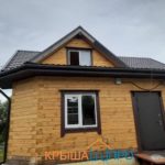 Объект № 120. Монтаж каркаса карнизного свеса, софитов и водосточной системы в Волочаново. Фото из портфолио